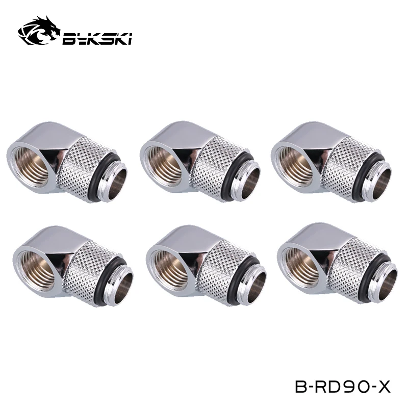 Rotary Computador Rígido Tubo Construir Cotovelo Acessórios Prata Preto Ouro Branco Prata Prata g1 B-rd90-x Pcs Bykski360 - Imagem 4