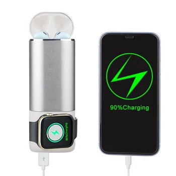 

3 in 1 5200mA Wireless Charger Power Bank Wireless ChargingTravel Mobile Power Treasure Suitbale for iPhone X Xs 8 Apple Watch
