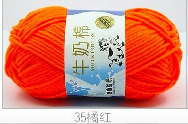 35 Теплая DIY хлопчатобумажная пряжа молочного цвета Детская шерстяная пряжа для вязания детская пряжа для вязания одеяло крючком пряжа - Цвет: 35