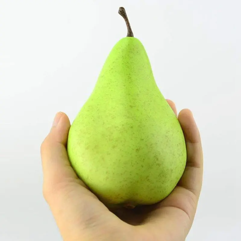 4 лучшая искусственная зеленая груша декоративные Fruit-4x3 дюйма