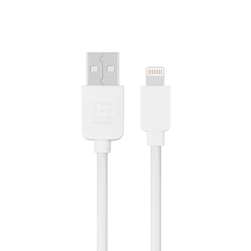 HAWEEL 3 м высокоскоростной 8-контактный usb-кабель для синхронизации и зарядки для iPhone XR/iPhone XS MAX/iPhone X и XS/8 и 8 Plus/iPhone 7 - Цвет: White