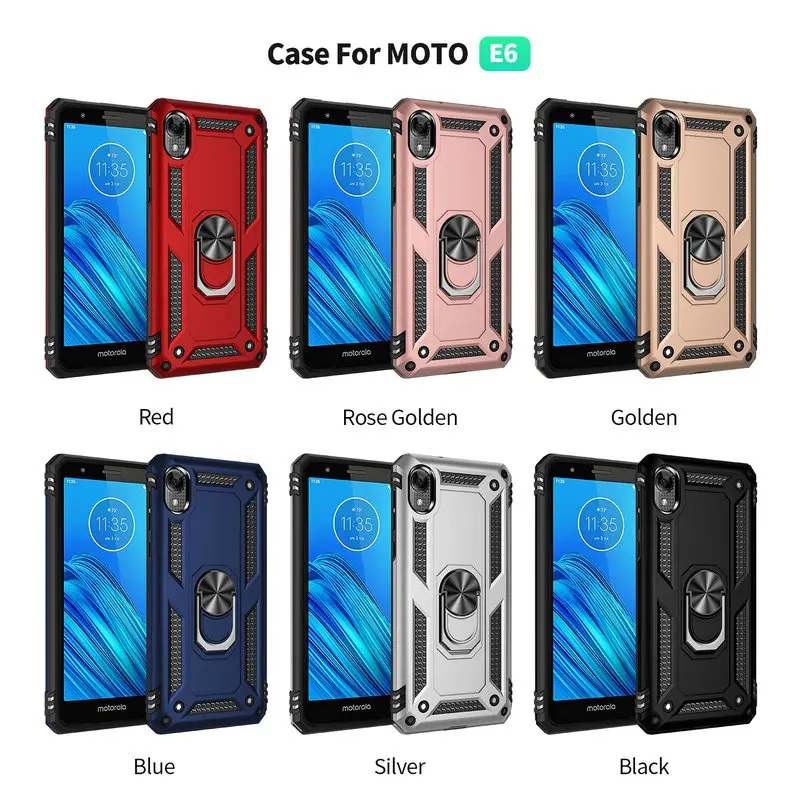 3D комбинированная Защита Чехол для Motorola Moto E6 для Motorola Moto E6 Plus E6s для Moto E Plus 6th Gen металлический чехол для телефона Cas