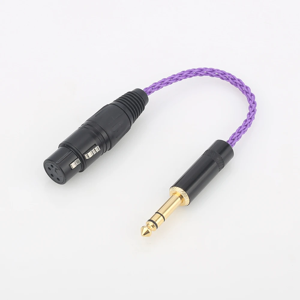 ο Audiocrast HIFI 6.35mm 1/4 -4  XLR  뷱 Ŀ TRS   ̺ 6.35mm-XLR ǹ 