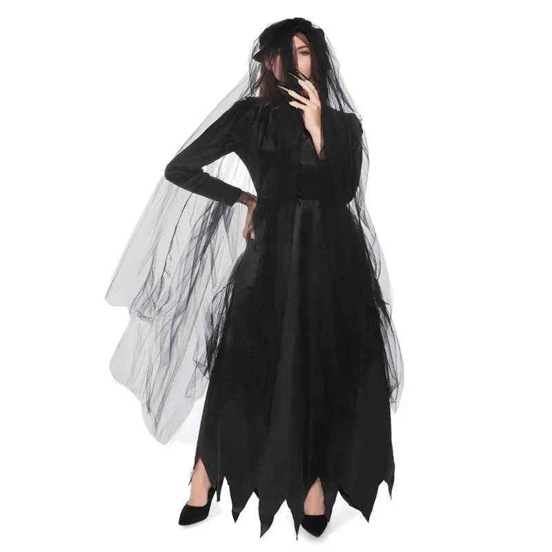 Готическое платье невесты на Хэллоуин с свадебной вуалью головные уборы наборы