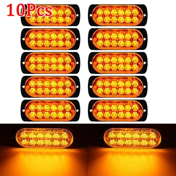 

12 LED 36W Emergency Strobe Beacon Warning Flashing Light Bar 10X Car Amber Diy