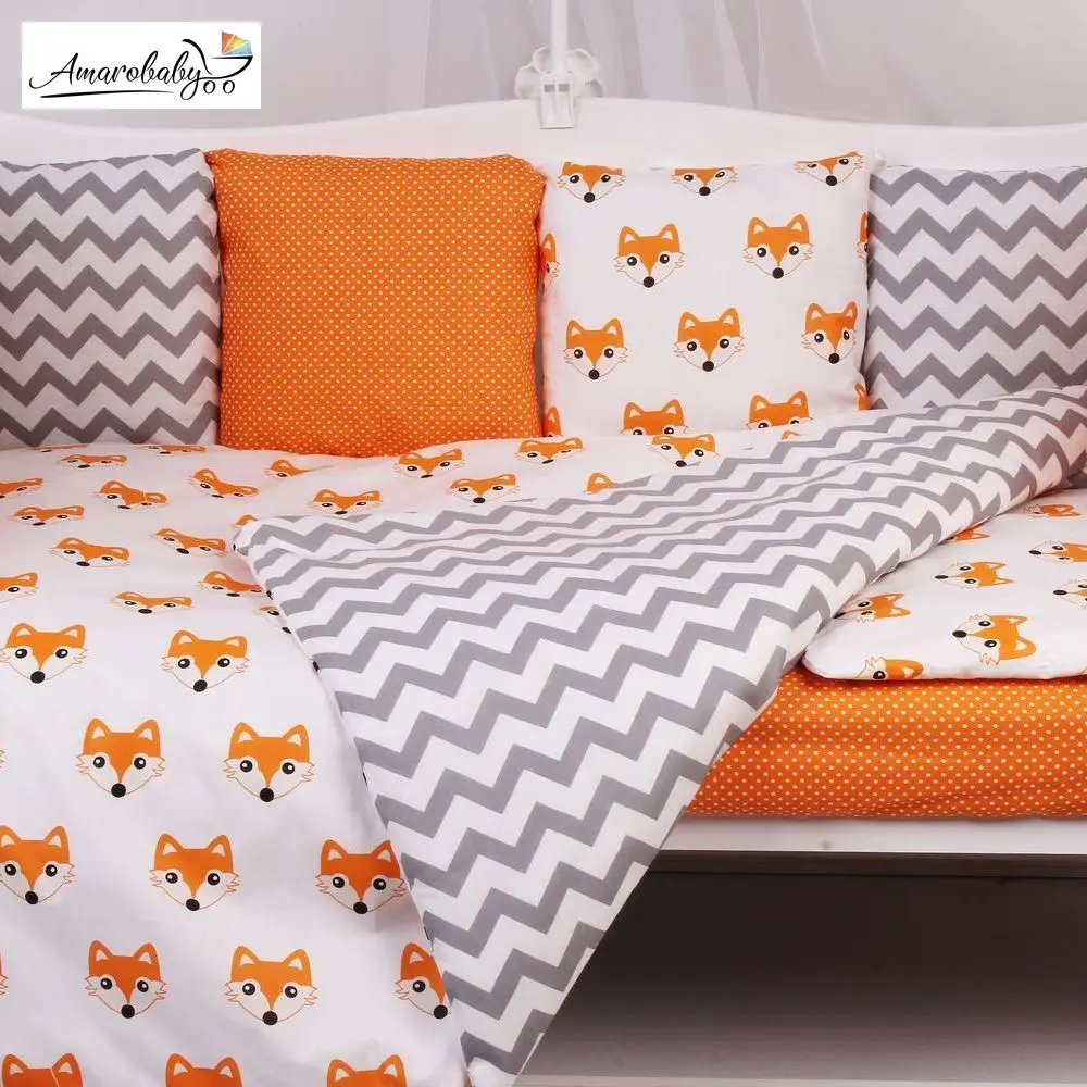 Комплект Premium в кроватку 19 предметов(7+12 бортиков) AmaroBaby, бязь