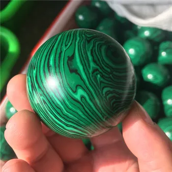 

50mm hand carved malachite healing ball sphere for home decoration