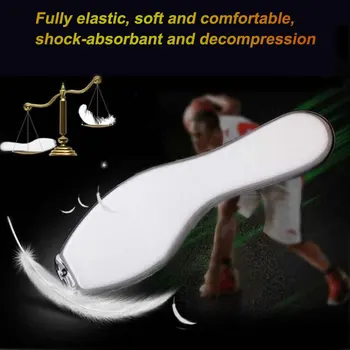 

1pair Shock-Absorbant Decompression Foot Care Elastic Running Sports Shoes Ultra-thin White Outdoor Climbing Air Cushion Insoles