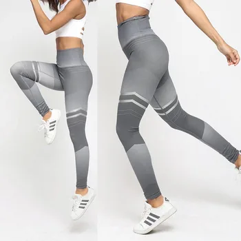 

Kaminsky 2020 New Arrival Sexy Stitching Print Leggings Fashion Slim Pants High Waist Workout For Women Breathable Casual Pants