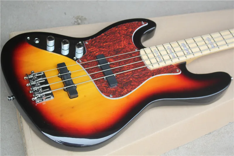 

Factory wholesale classic left hand 4 string bass electric guitar, blue gradient, chrome-plated hardware, free delivery