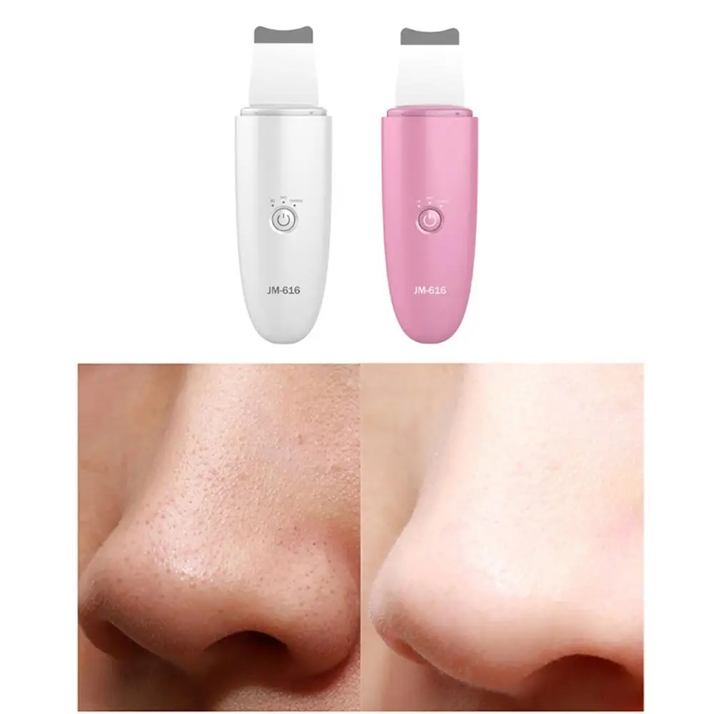 Ultrasonic Skin Scrubber Cleansing Instrument Blackhead Acne Removal Facial Spa Exfoliator Comedone Extractor Face Cleaner