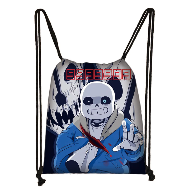008 Undertale Sans 3D мультфильм рюкзак мешок с кулиской ежедневно мальчики девочки ранец Drawstring сумки - Цвет: 008