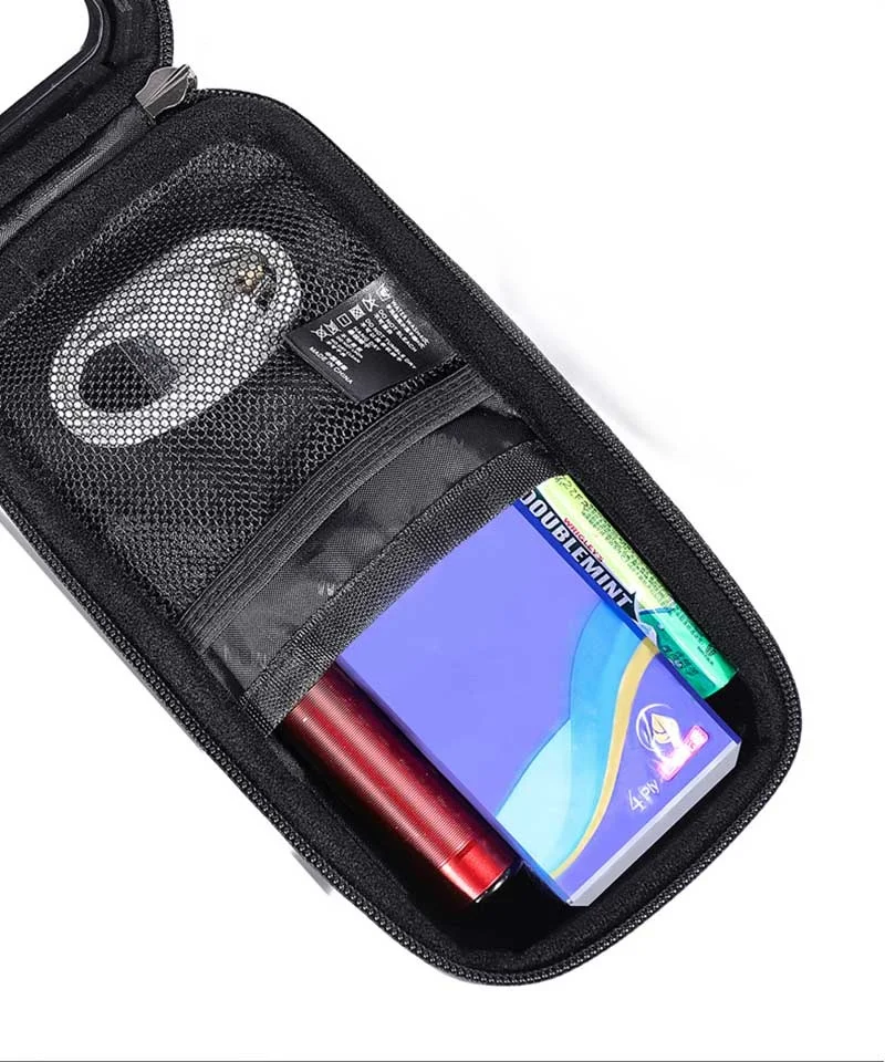 Sacoche De Vélo De Cadre Avec Support Téléphone (6-8 Pouces) - Takezero, étanche, Noir
