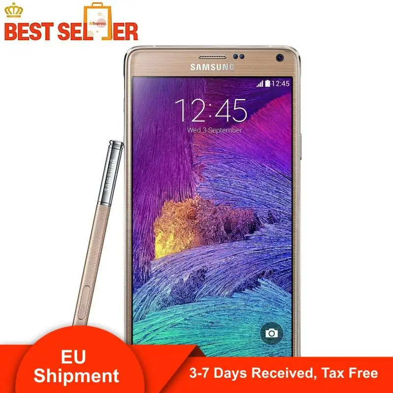 7 Days Arrived Samsung Galaxy Note 4 N910A N910F N910P 4G LTE Mobile Phones 5.7 inch 16MP NFC Snapdragon 805 Smartphones | Мобильные
