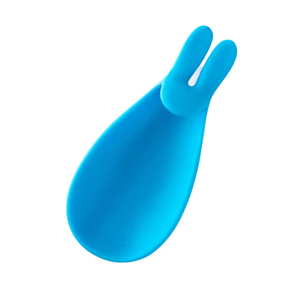 Tea Bag Hanger Cute Rabbit Shape Silicone Tea Bag Holder Soft And Reusable Clip Candy Colors Spoon Tray Fixed Teacup