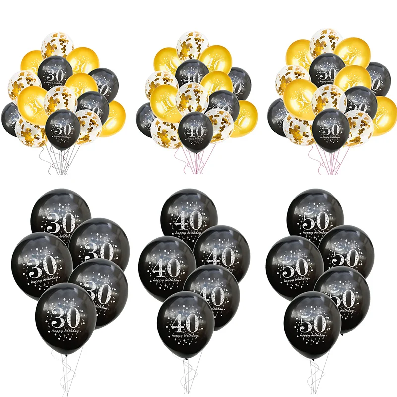 WEIGAO 30/40/50 шары с днем рождения золотые латексные воздушные для украшения