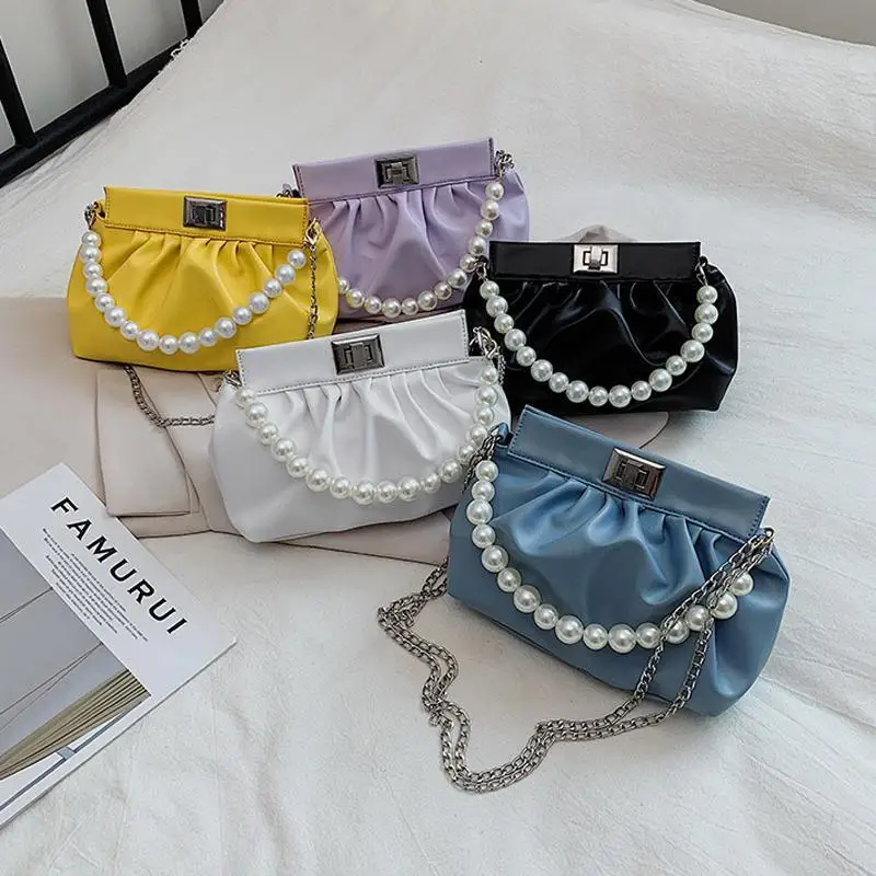 Женская жемчужная цепочка ремень сумки из натуральной кожи бренд сумка на плечо