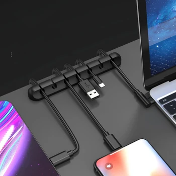 

1-7 Self-adhesive Car Desk Wall USB Wire Cable Line Fastener Clip Clips Holders Organizer Retainer Clamp Clamps Tie Lines Fixed