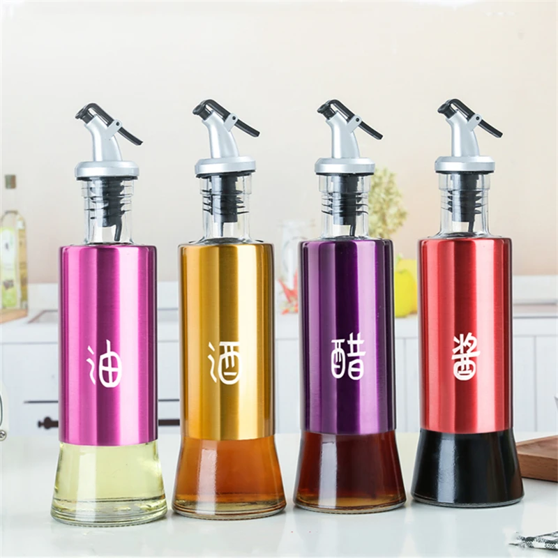 200/300ML Pro Cooking Seasoning Bottle Dispenser Sauce Bottle Kitchen Storage Bottles for Oil and Vinegar Olive bottle Container