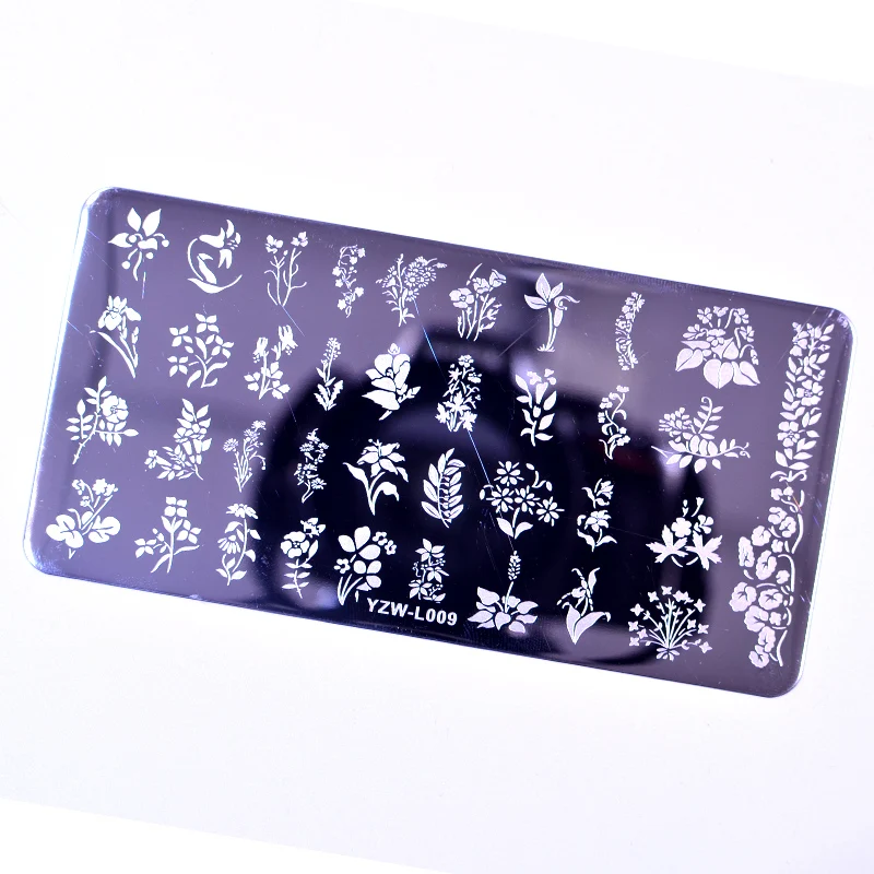 Дизайн цветок розы Дизайн ногтей штамп шаблон цветок Мандала бабочка изображение пластины для штамповки ногтей инструменты для маникюра