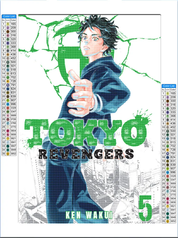 Anime Tokyo Revengers Diamond Painting Full 5D DIY Diamond Art Mosaic Embroidery Cross Stitch Kit Home Decor,термомозаика 