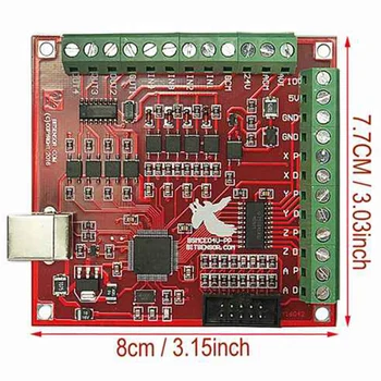 

Cnc Usb 4 Axis Mach3 100 Khz Usb Motion Control Card Breakout Board 12-24V with Jog Handler for Cnc Engraving Free-Drive