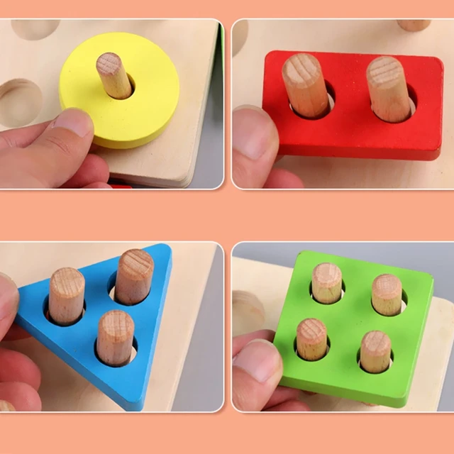 Puzzle Sorting Toy for Toddler Baby Kids Fishing Game Educational Game High-quality Beech Wood Made in China, for Kids D5QA 2