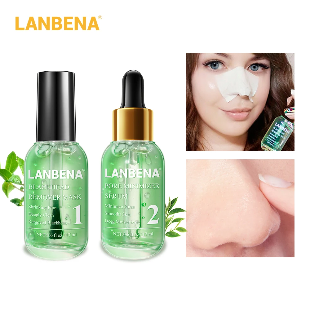 

LANBENA New Style Face Mack Facial Serum Blackhead Remover Deep Cleaning Black Mask Shrink Pores Smoothing Essence Skin Care