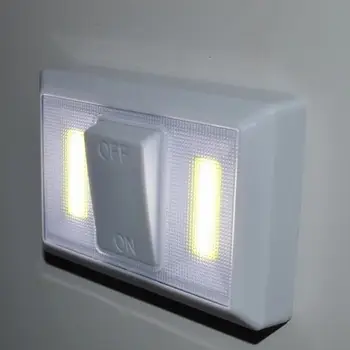 

COB LED Wall Switch Lamp Battery Operated Cabinet Light