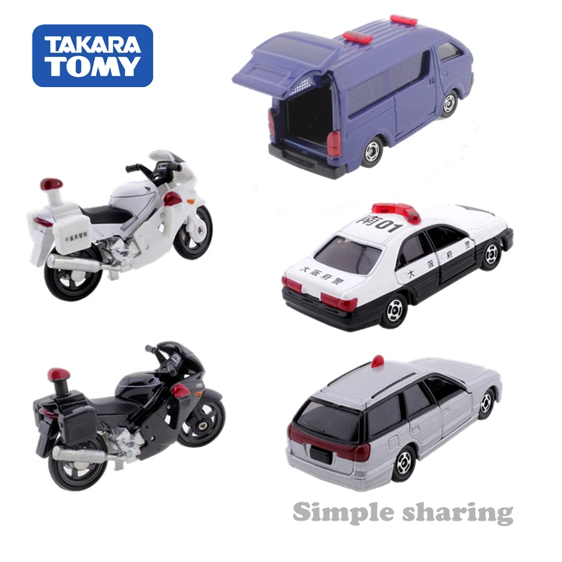 Takara tomy tomica полицейский Мотоцикл модель комплект литой миниатюрный автомобиль