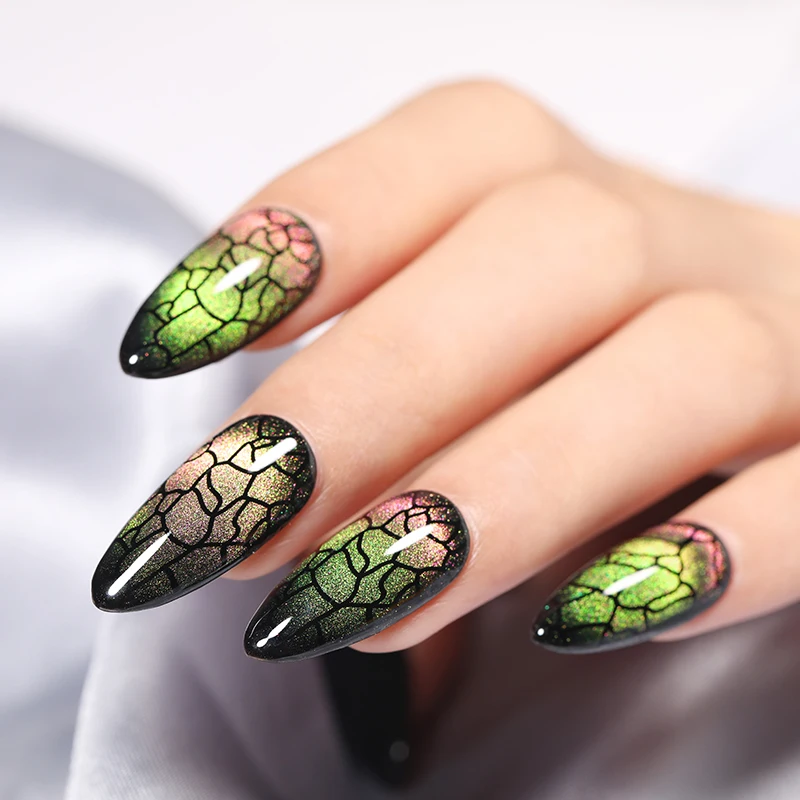 BORN PRETTY 9D Cat Eye Gel Nail Polish Chameleon Soak Off UV Gel Polish Black Base 4