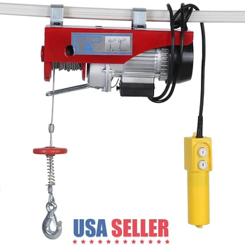

Portable 100/200kg Durable Electric Cable Hoist Lifting Wire Hanging Crane US Plug 110V Small Size And Easy To Operate