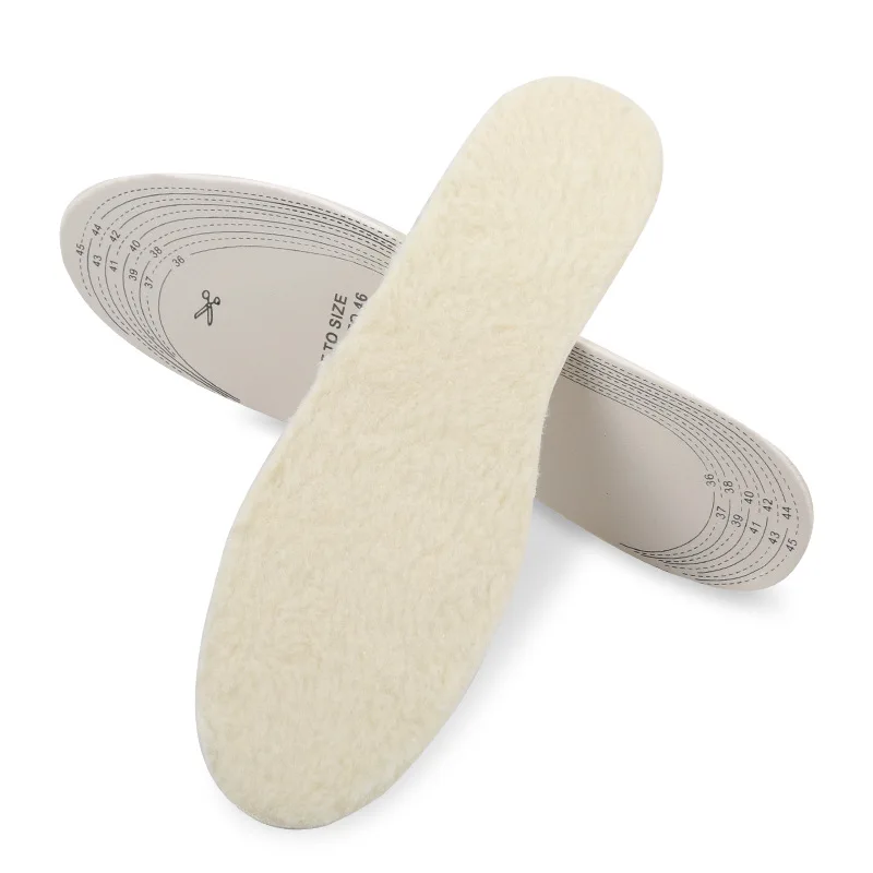 

High Quality Wholesale 5Pair/Lot Latex Sheep Wool Insole Soft&Warm Shoes Pad Winter Snow Boots Size Of Your Cut P026
