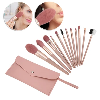

12pcs Professional Makeup Brush Set Soft Hair Powder Base Eyeshadow Concealer Lip Brush Cosmetic Tool Makeup Brushes