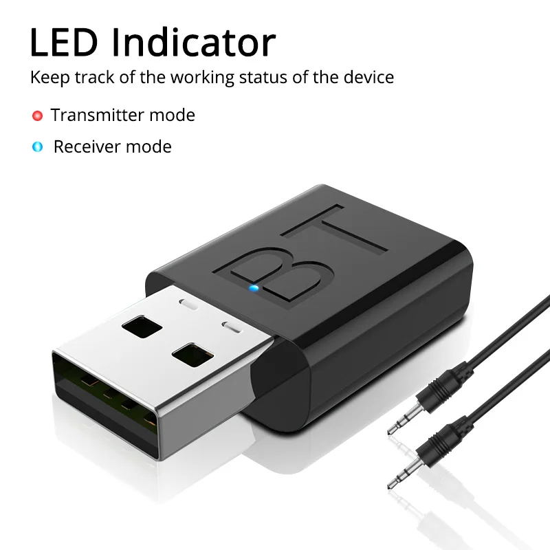 GUUGEI USB Bluetooth 5,0 аудио приемник передатчик мини стерео Bluetooth адаптер для ТВ ПК автомобильный комплект беспроводной адаптер bluetooth