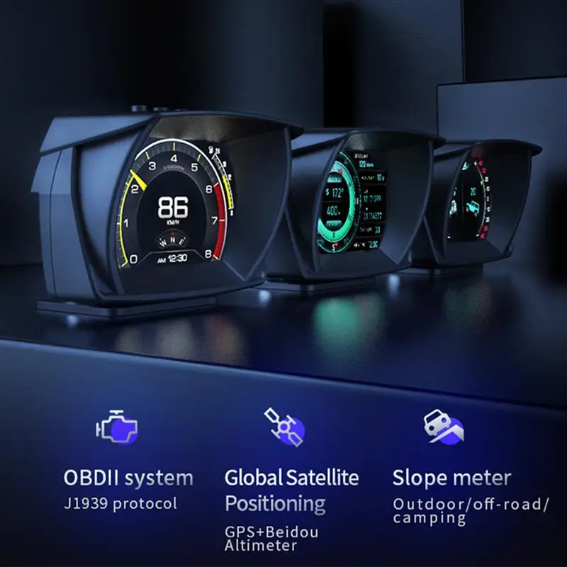 ڵ HUD  ÷ OBD2 + GPS + M Ʈ , ڵ  ӵ  溸  ý ǻ ӱ