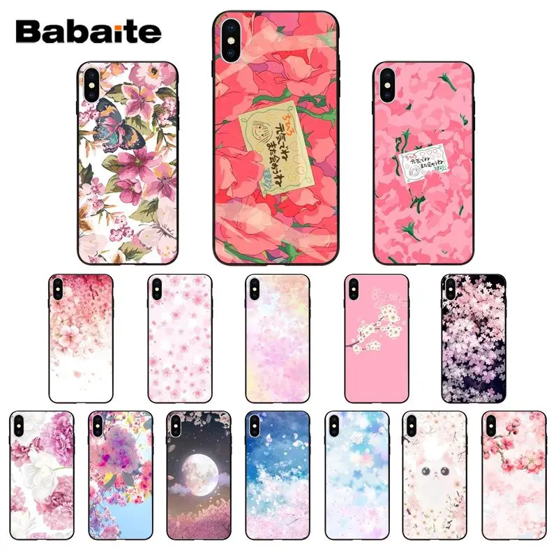 Kawaii короткая футболка с героями из японского аниме Розовые цветы