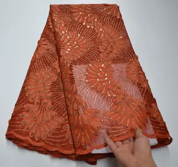 

African Lace Fabric 2020 High Quality Lace Sequins French Net Lace Tulle Mesh Fabrics Swiss Voile Lace Wedding Fabrics PSA518-9