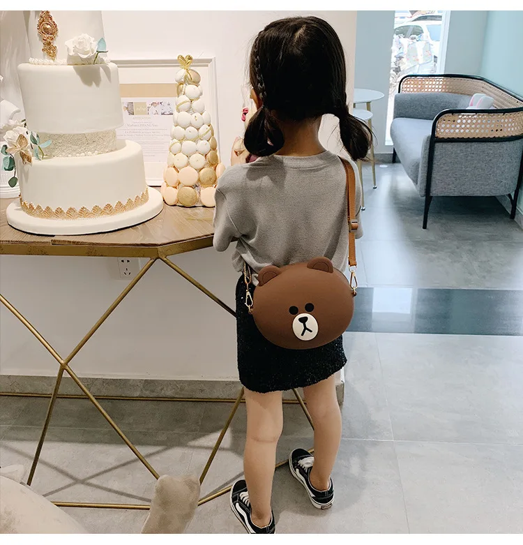 Leuke бруин пиво Vrouwen курьерские Сумки Mode Vrouwelijke через плечо Schoudertas мультфильм ребенок Meisjes Tas bolsa feminina T-14770