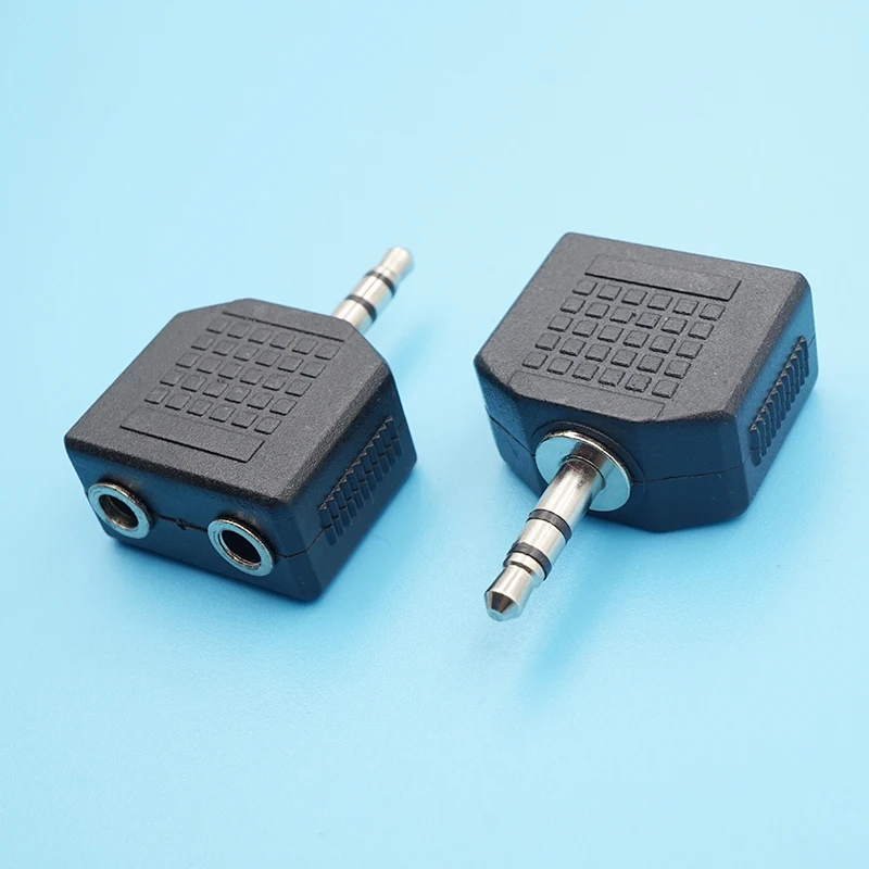 30pcs 3 5mm Dual Male Plug To 3 5mm Female Jack 3 5 Y Splitter Converter Stereo Audio Headphone Connector Microphone Adapter