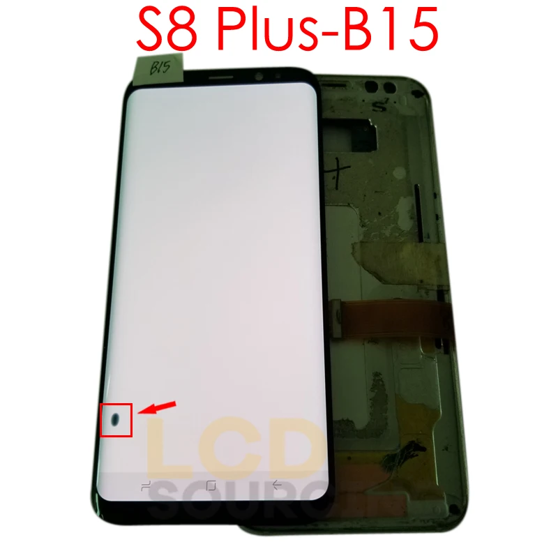 S8plus B15 Amoled дефект Dead Pixel для samsung Galaxy S8 ЖК G950 G950F сенсорный экран дигитайзер для samsung s8+ plus G955 G955F ЖК замена - Цвет: S8plus B15