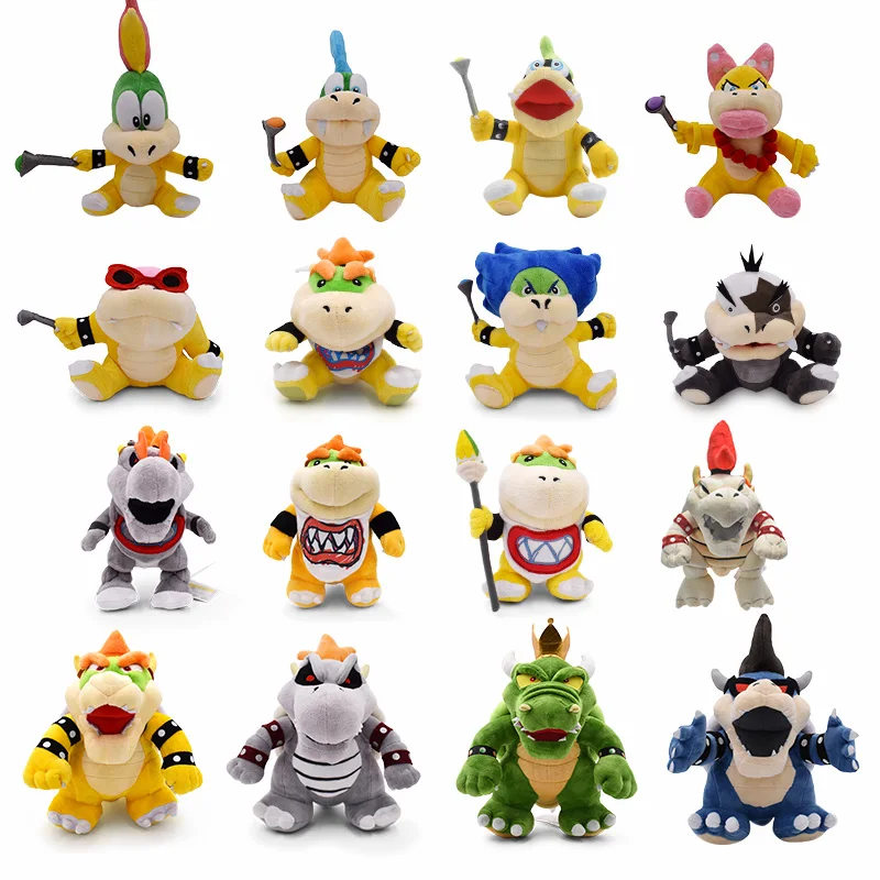 Japanese Anime Super Bros Bowser Koopa Koopalings JR Waluigi Wario Lemmy Morton Roy Wendy Iggy Ludwig Larry Plush Toys | Игрушки и хобби