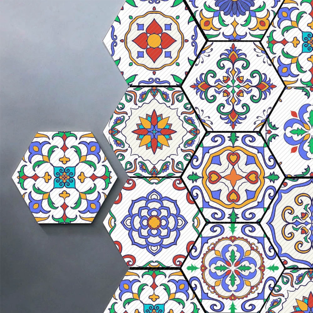 10 шт. декоративная плитка на стену набор самоклеющихся наклеек шестигранная