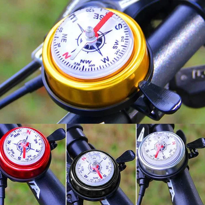 Bike Bicycle Invisible Bell Aluminum Loud Sound Compass Handlebar Safety Bell ENA88