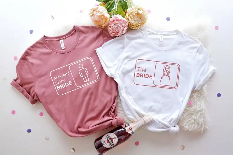 

Футболка женская хлопковая с круглым вырезом, ассистент невесты, для девичвечерние, повседневный топ с коротким рукавом