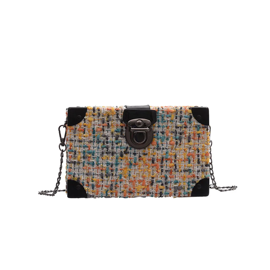 Сумки через плечо для женщин Модные женские Ретро кожа шерсть сумка-мешок, сумка через плечо сумка цепь сумки на плечо 8,5