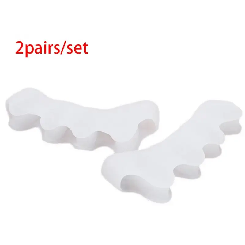 2Pcs Silicone Toe Separator Correction Hallux Valgus Corrector Orthopedic Hammer Pedicure Straightener Spreader Foot Care Tool