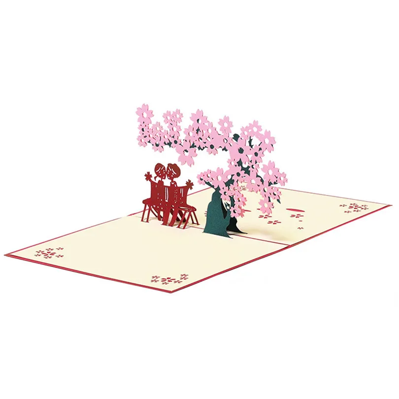  3D Valentine's Day Romantic Greeting Card Popped Greeting Card Love Romantic wedding invitations Gi - 4000510717001