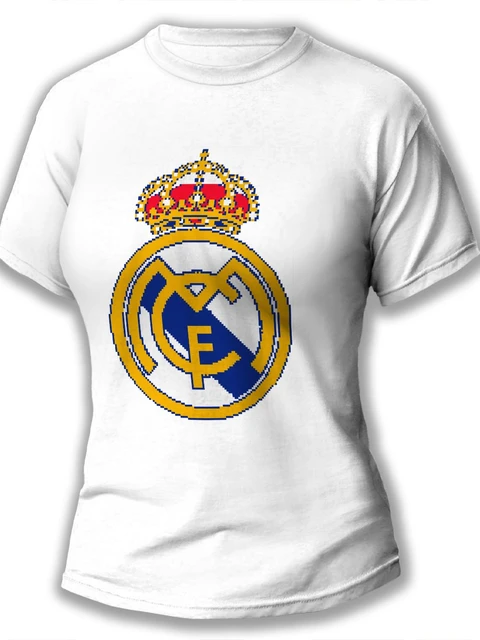 Camiseta blanca para mujer del Real Madrid (Real Madrid, fútbol