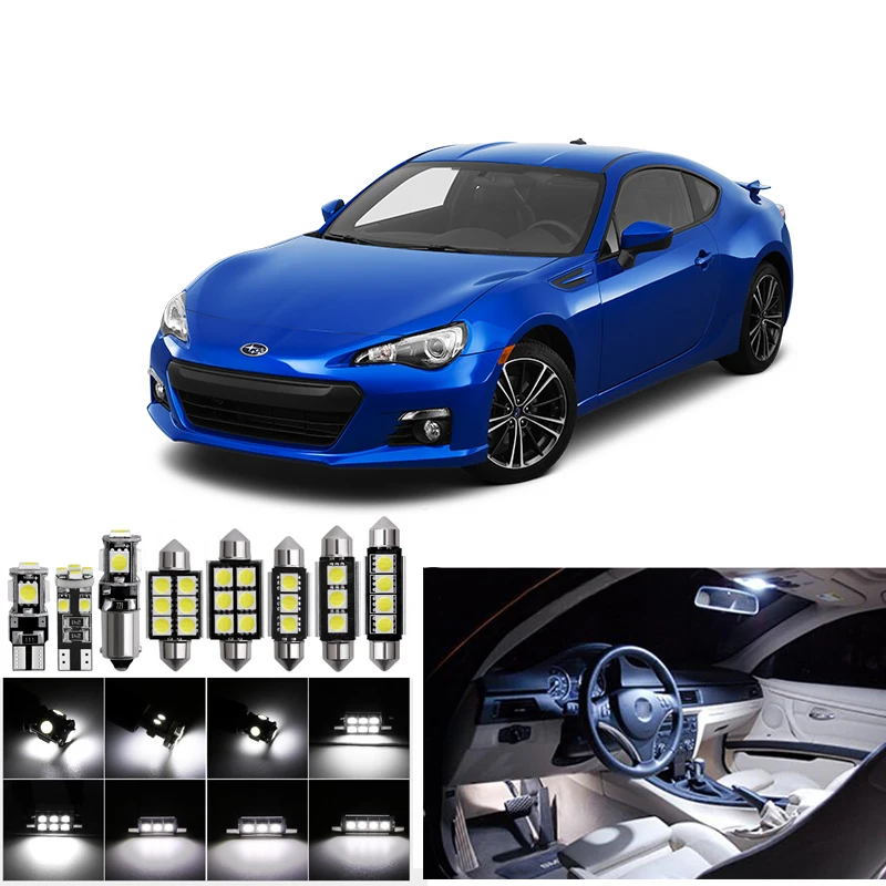

Car LED Light T10 White For 2013 2014 2015 Subaru BRZ RWD Reading Lights Dome Light License Plate Lights Interior Lighting 12V